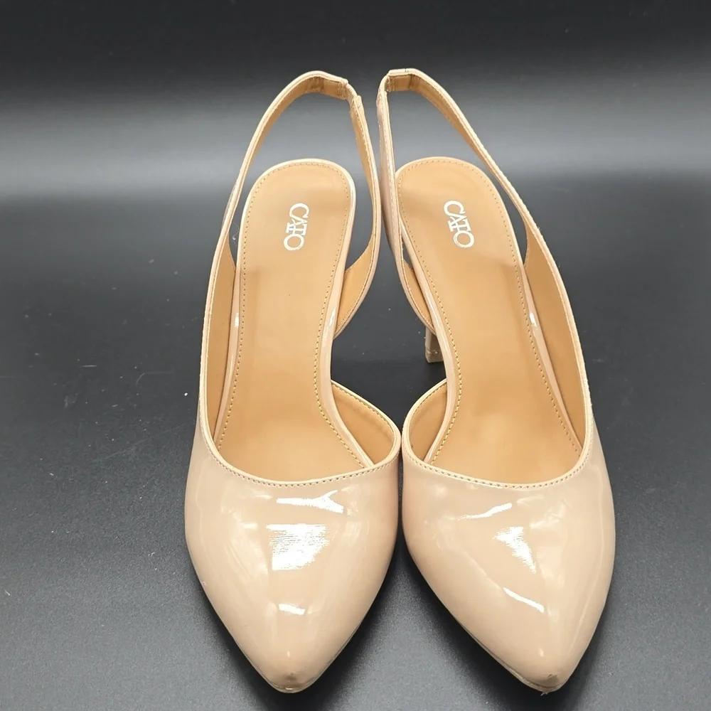CATO | Women's | Slingback Pumps |Nude Patents | Pointed Toe | Size 10M